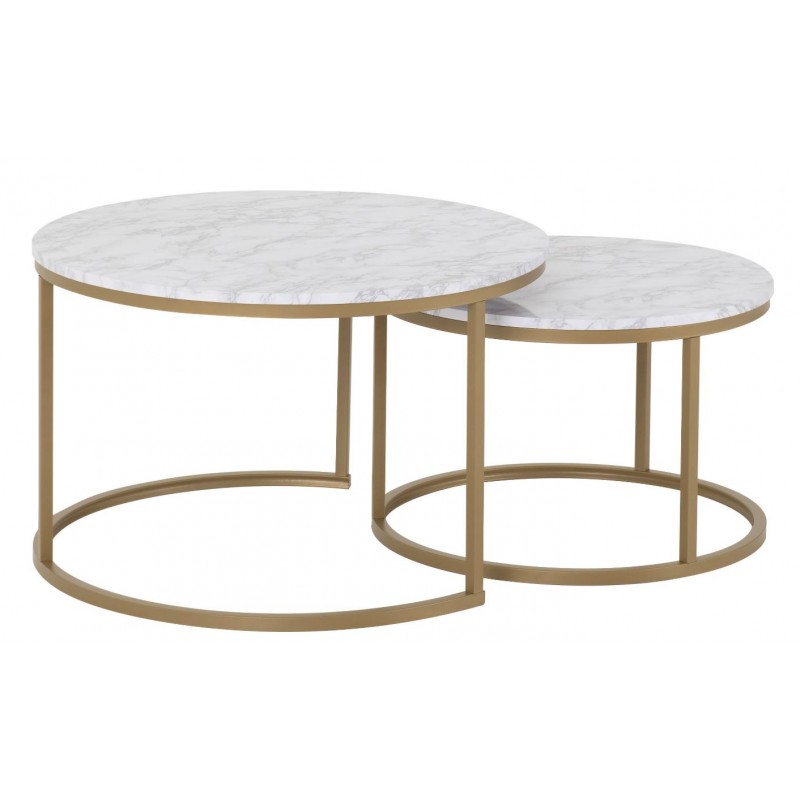 W Morton Round Coffee Table Set